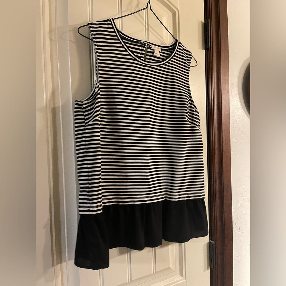 Super cute J. Crew ruffle hem top.